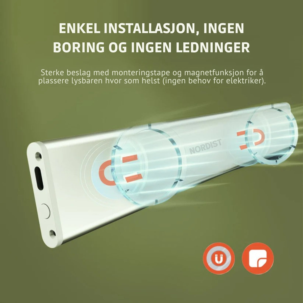 Glødende LED-lysstang