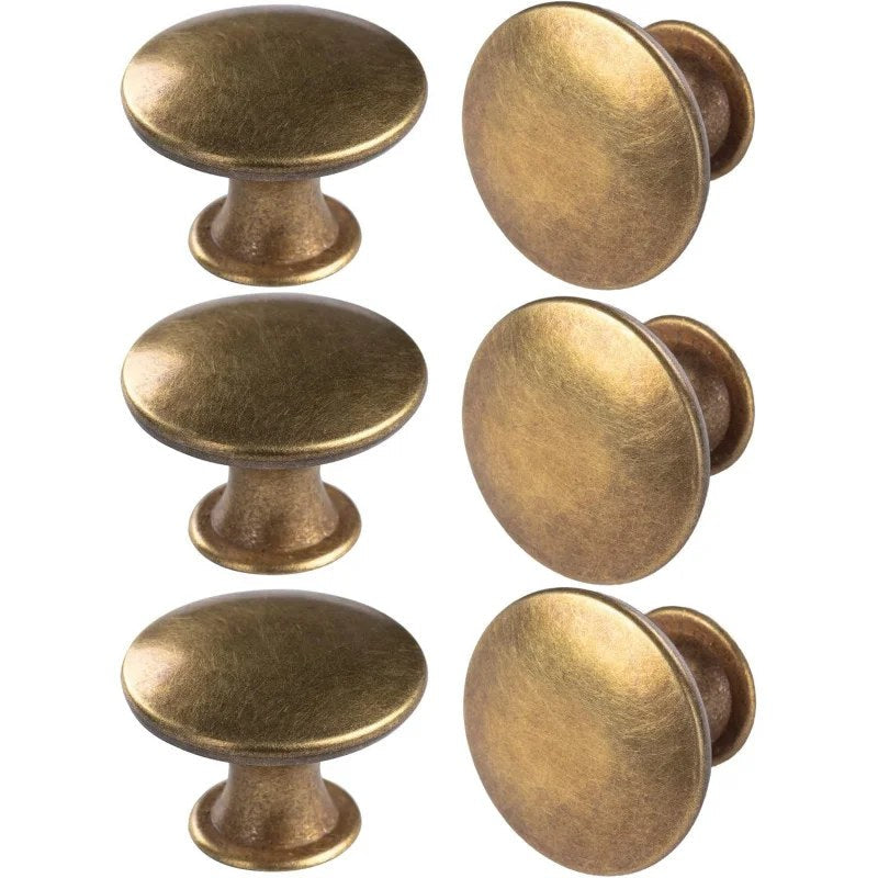Seks runde knotter i antikk messing