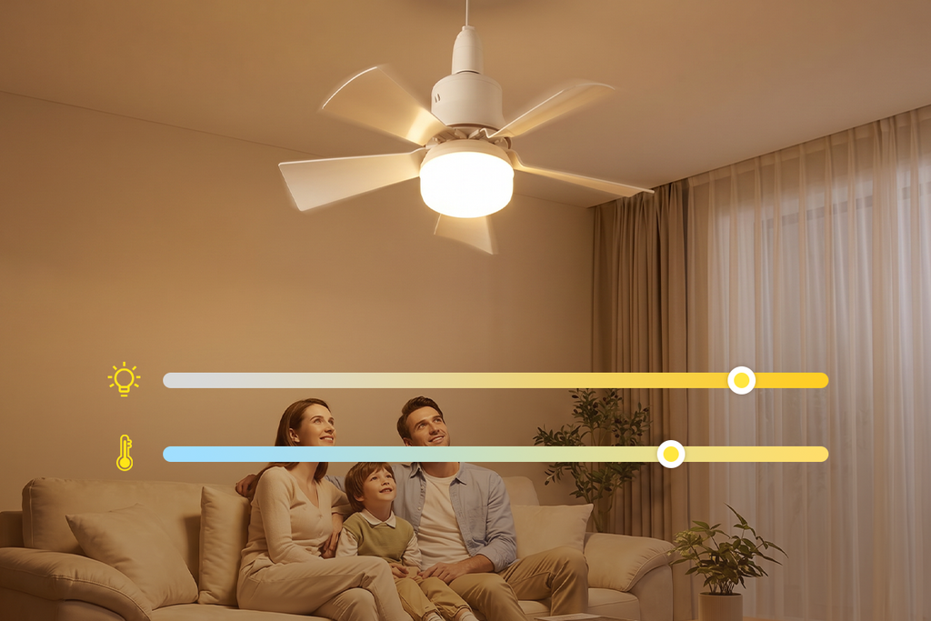 NORDIST 2-i-1 Takvifte med Lampe og Fjernkontroll