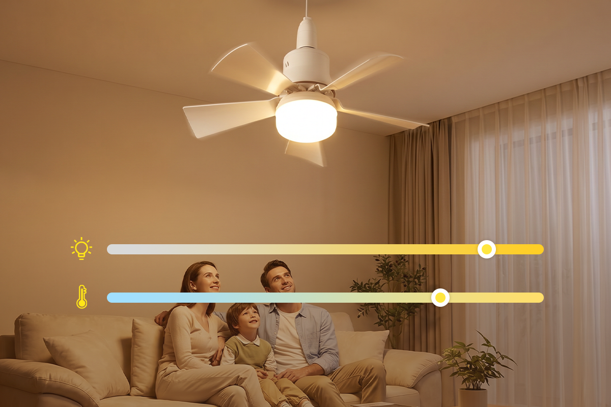 NORDIST 2-i-1 Takvifte med Lampe og Fjernkontroll