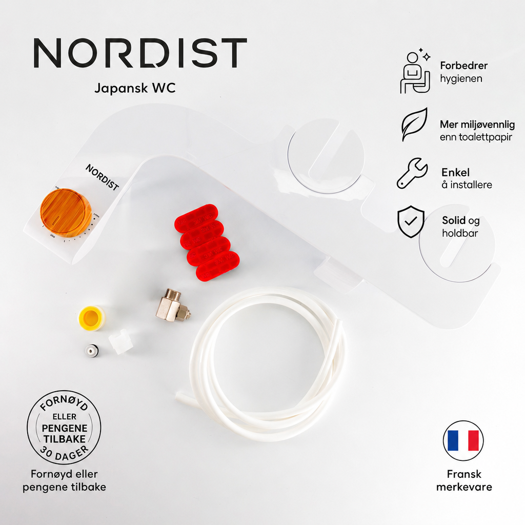 NORDIST Bidet-sett – Installeres på 5 minutter