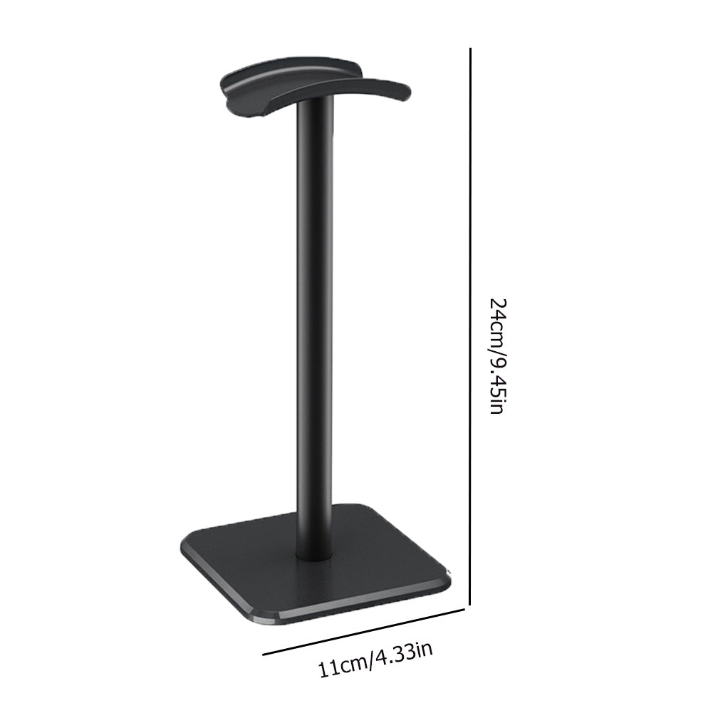 Leverandørens måltegning av headsetholderen: ca. 24 cm høy, fot ca. 11 cm