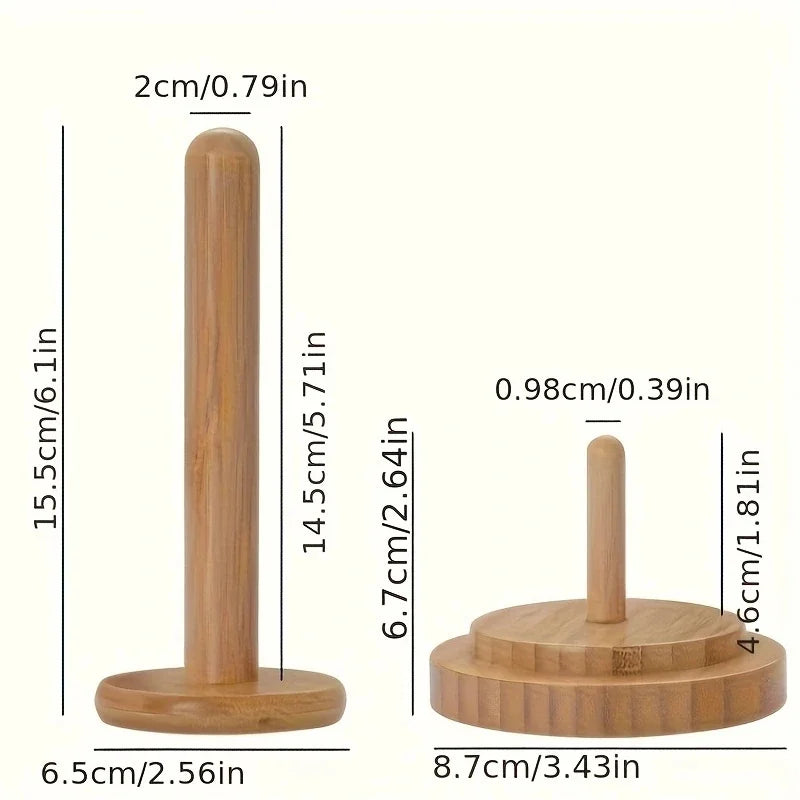 Mål på garnholderen: pinne 14,5 cm og Ø 2 cm, skive Ø 6,5 cm, fot Ø 8,7 cm