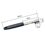 Kjernehusfjernerens mål: 18 cm totalt, stålrør 8 cm og Ø 2 cm