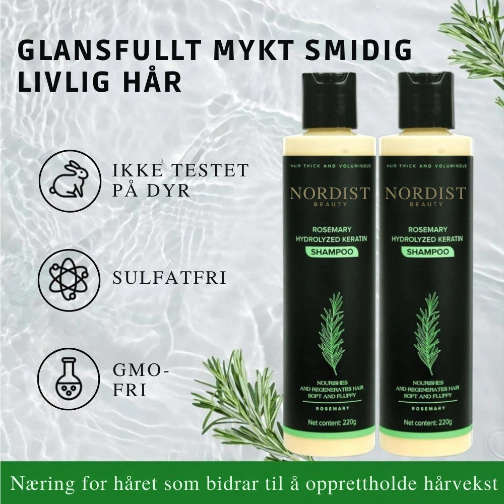 Økologisk rosmarinsjampo for hårvekst