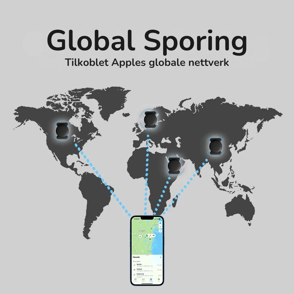 Smart GPS-sporer for bil, nøkler, vesker og verdisaker
