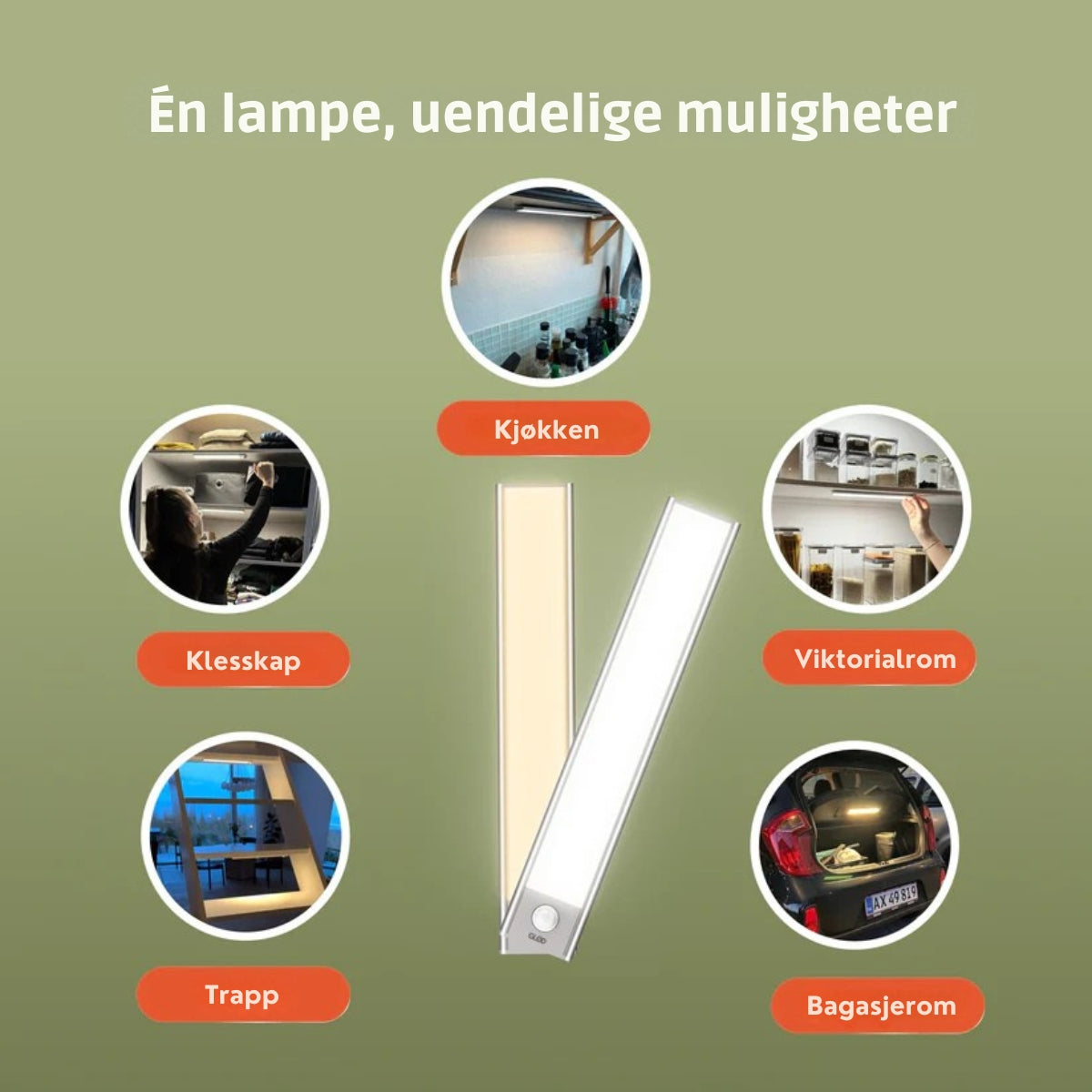 Glødende LED-lysstang