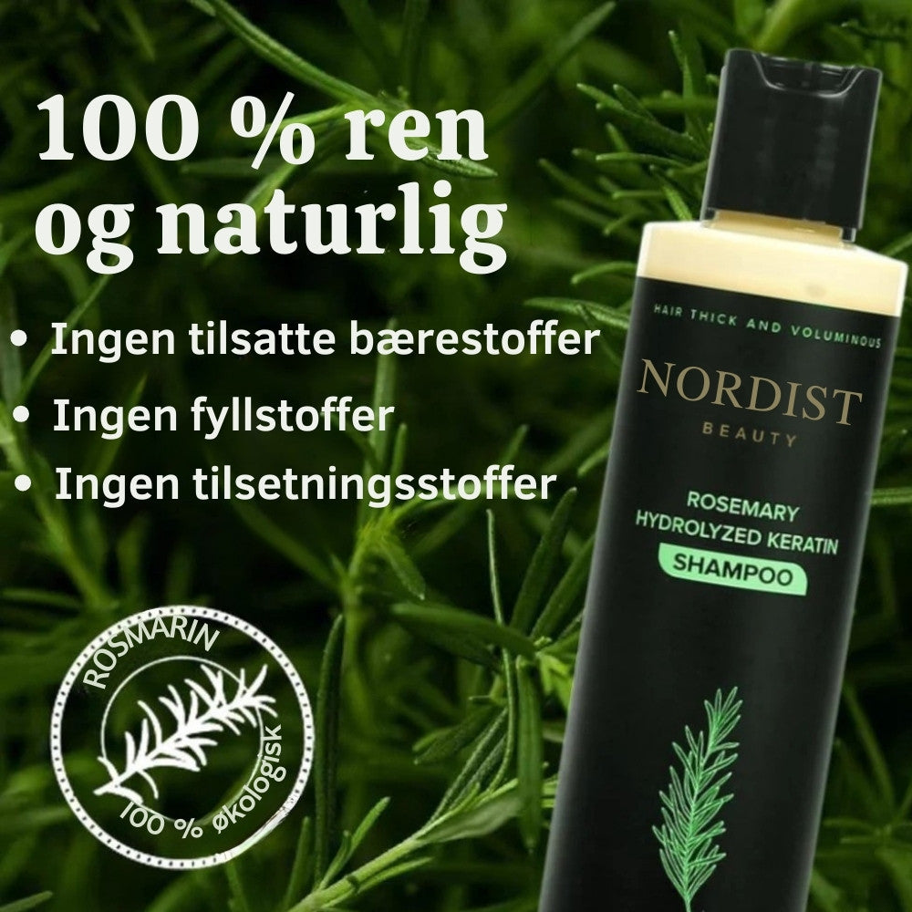 Økologisk rosmarinsjampo for hårvekst