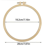 Broderirammen: Ø 20 cm utvendig og 18,2 cm innvendig