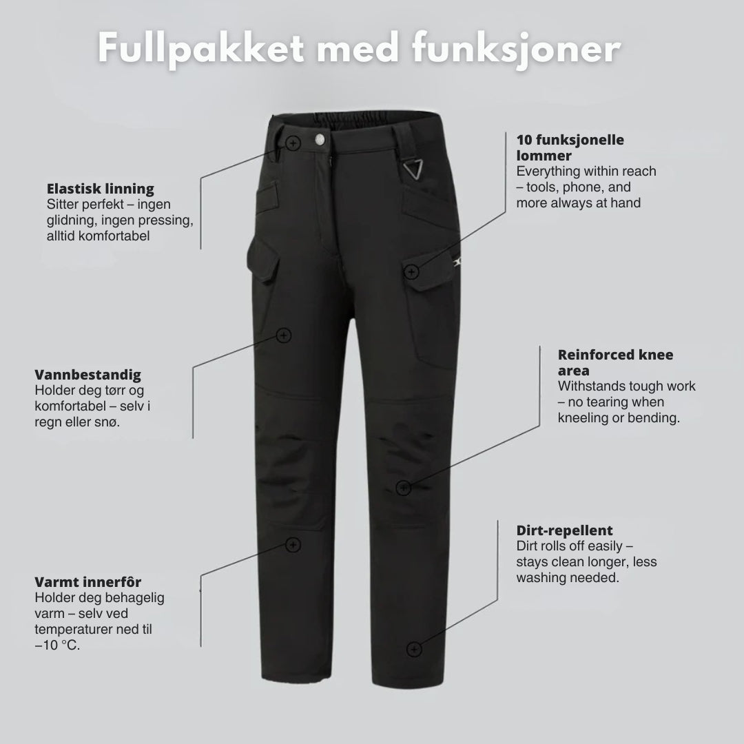 ProWork Thermal Vanntette Arbeidsbukser 1+1 GRATIS