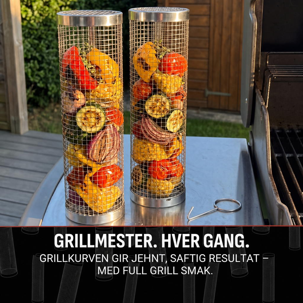 NORDIST Grillkurv i Rustfritt Stål