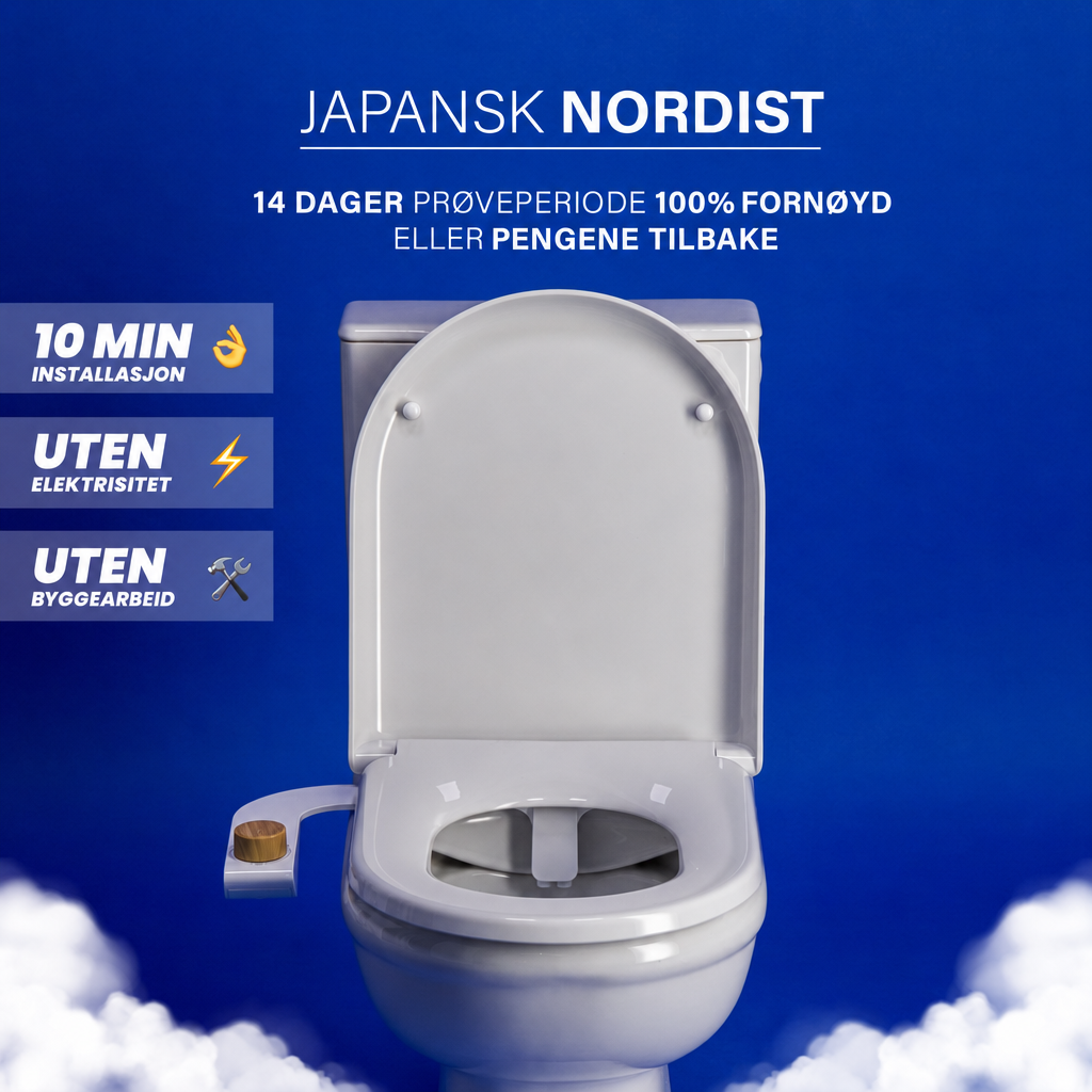 NORDIST Bidet-sett – Installeres på 5 minutter