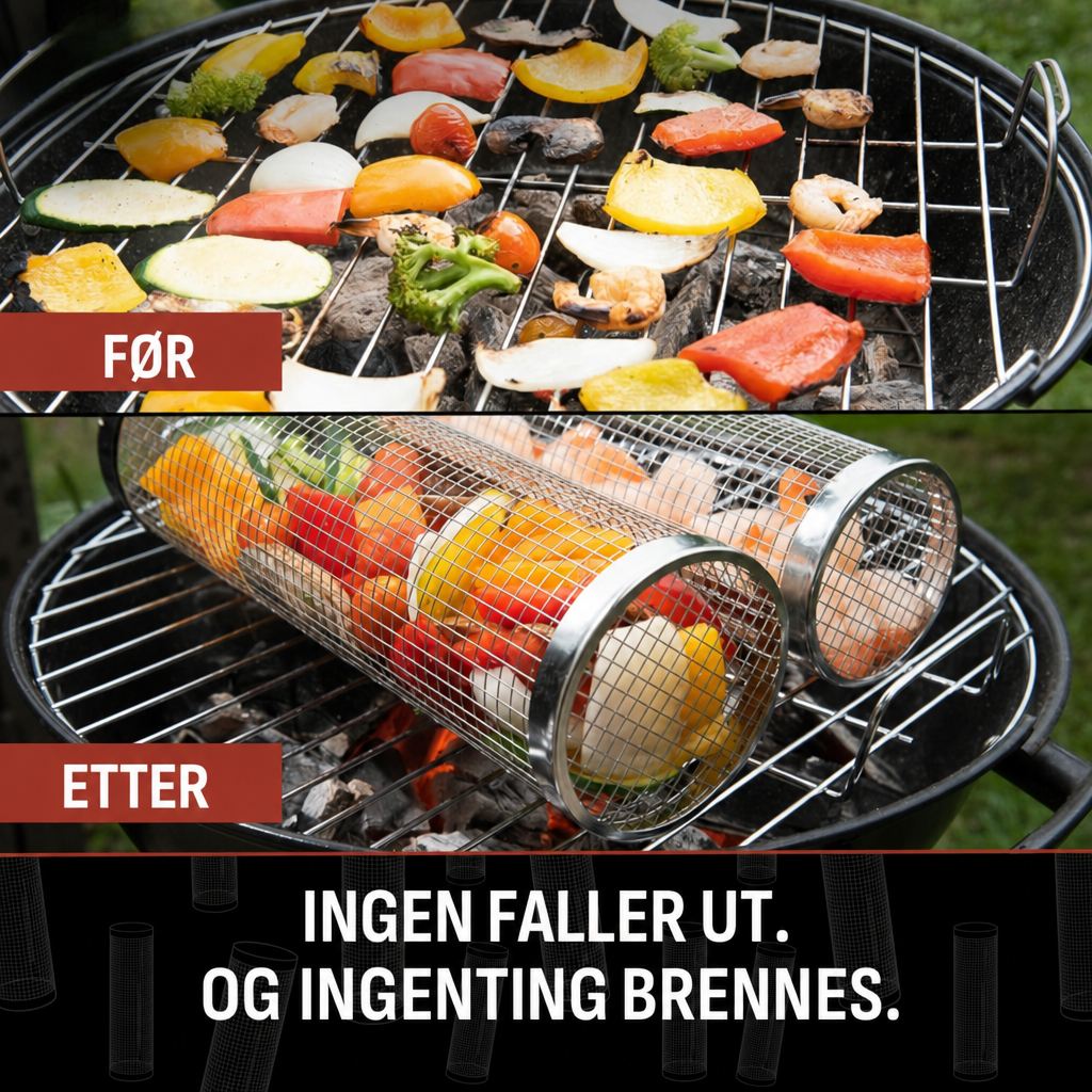 NORDIST Grillkurv i Rustfritt Stål