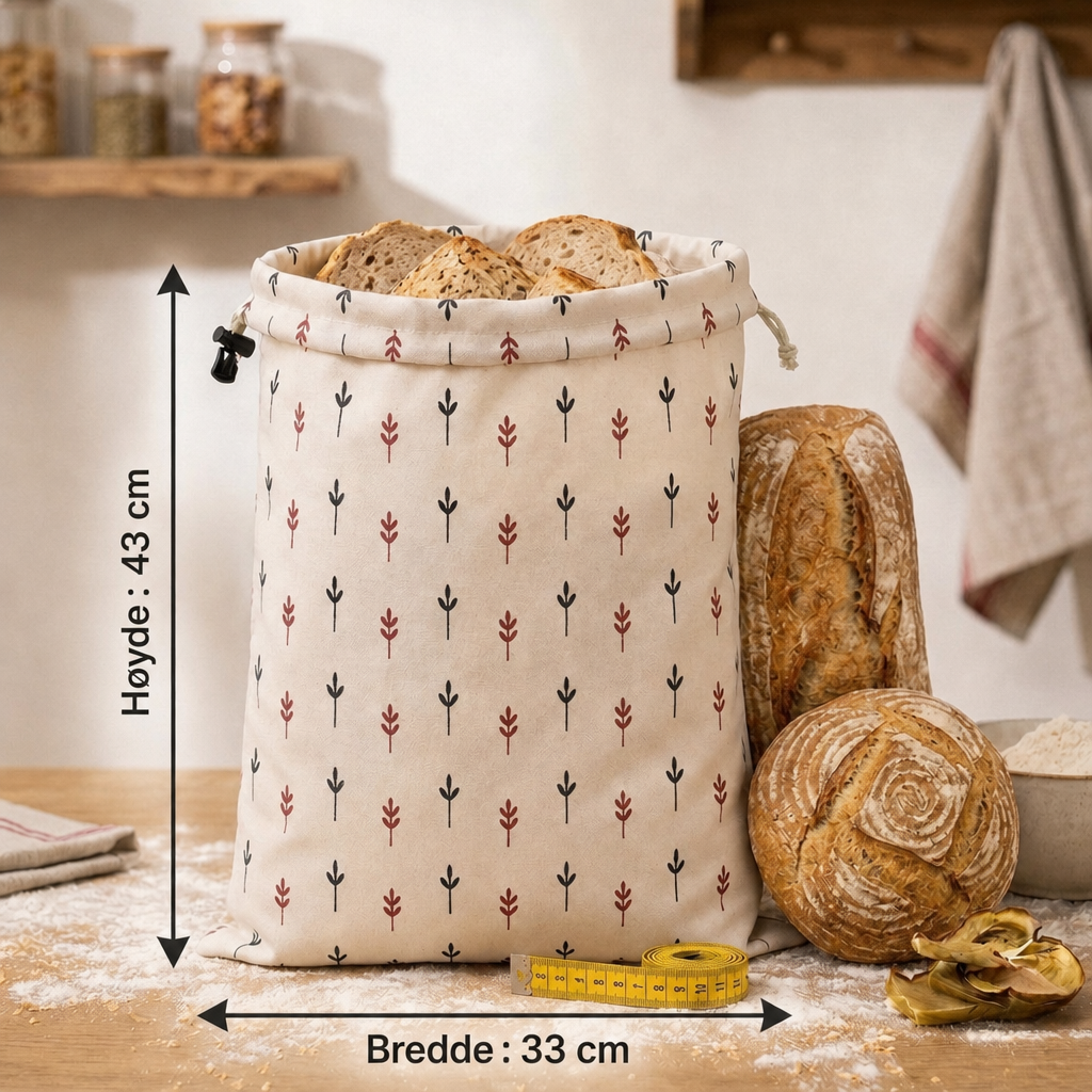 NORDIST Brødpose – Premium 100% bomull og bivoks