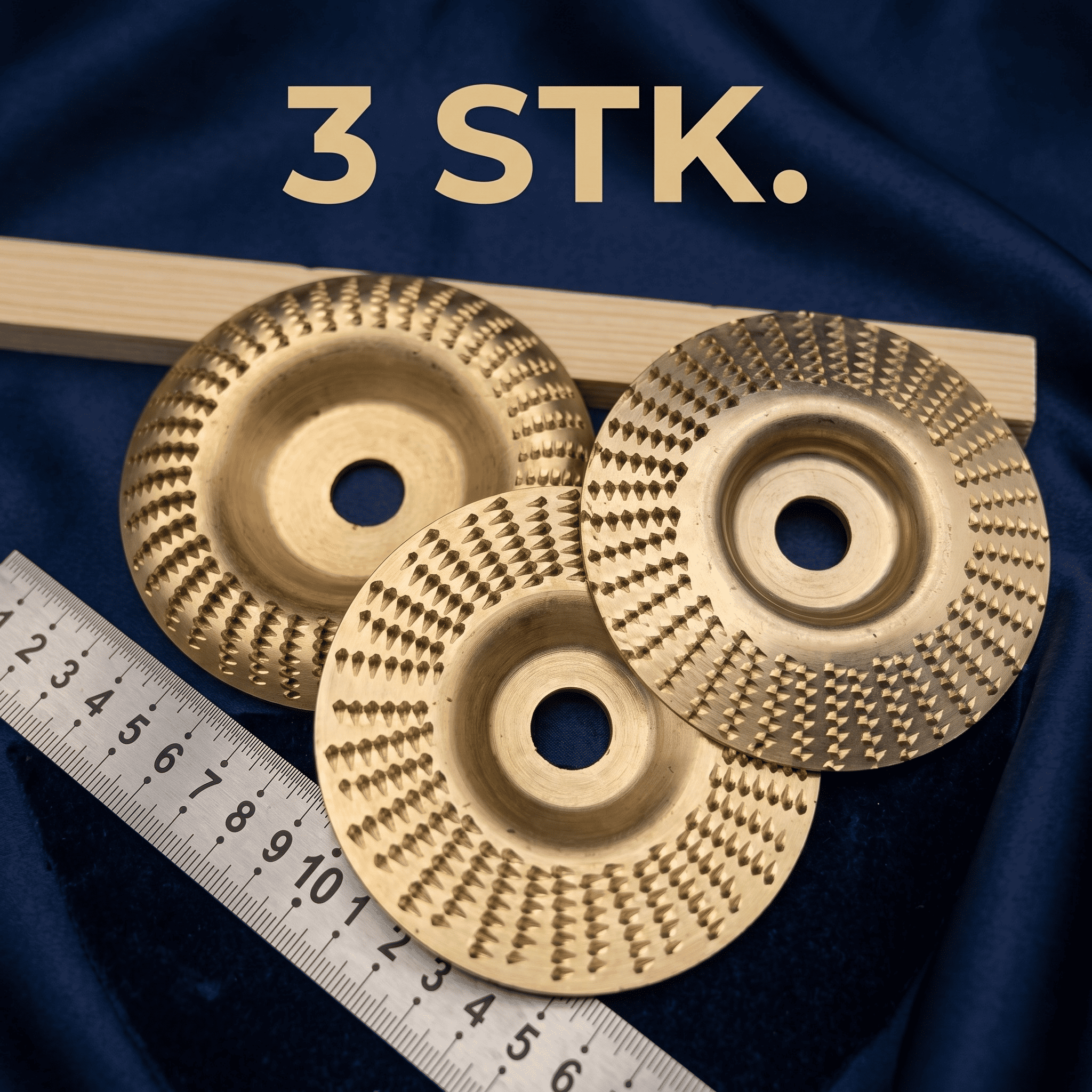 CarveEdge™ – 3-pakning slipeskiver for vinkelsliper i høyhardt stål (flat, buet og skrå)