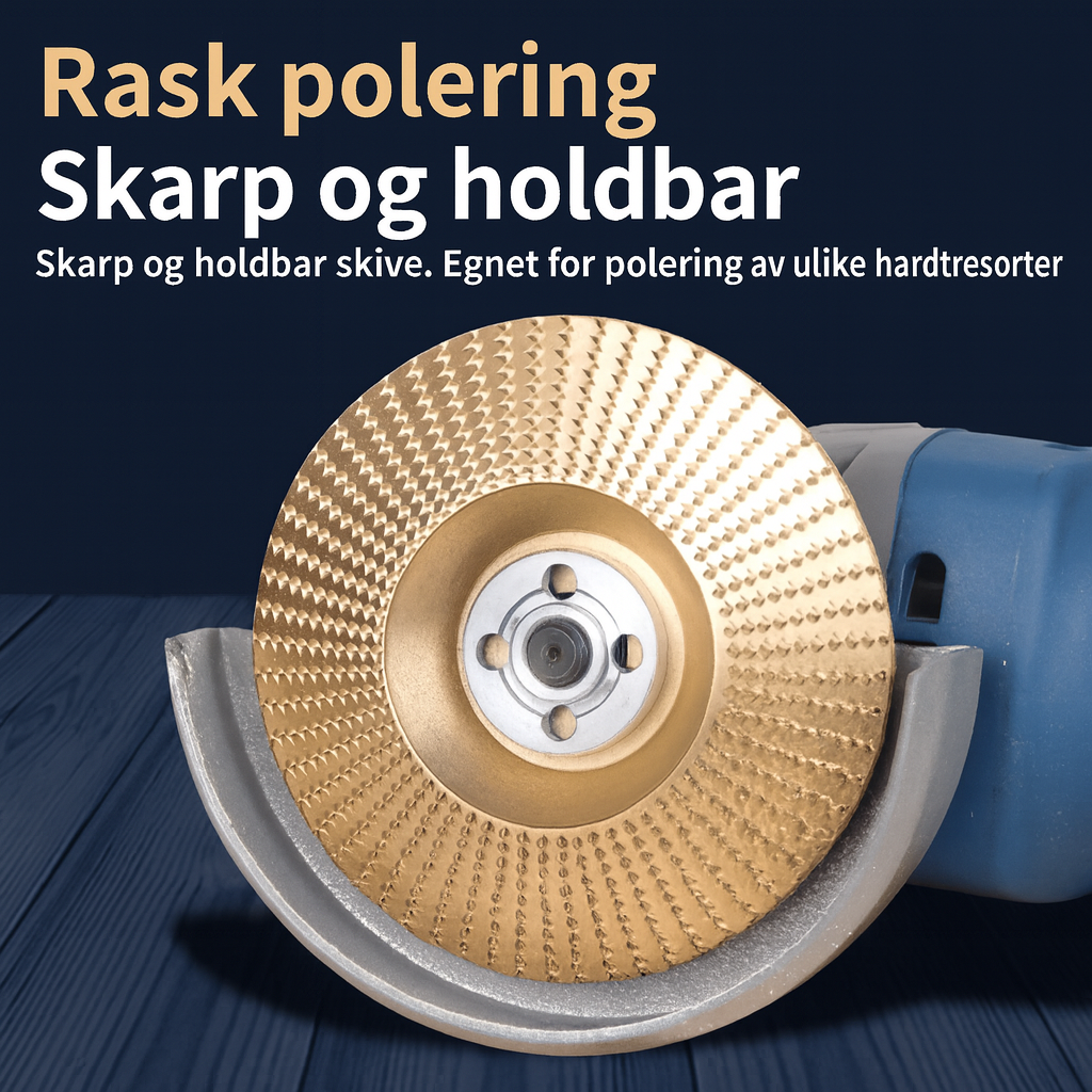 CarveEdge™ – 3-pakning slipeskiver for vinkelsliper i høyhardt stål (flat, buet og skrå)