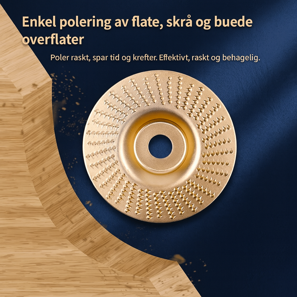 CarveEdge™ – 3-pakning slipeskiver for vinkelsliper i høyhardt stål (flat, buet og skrå)