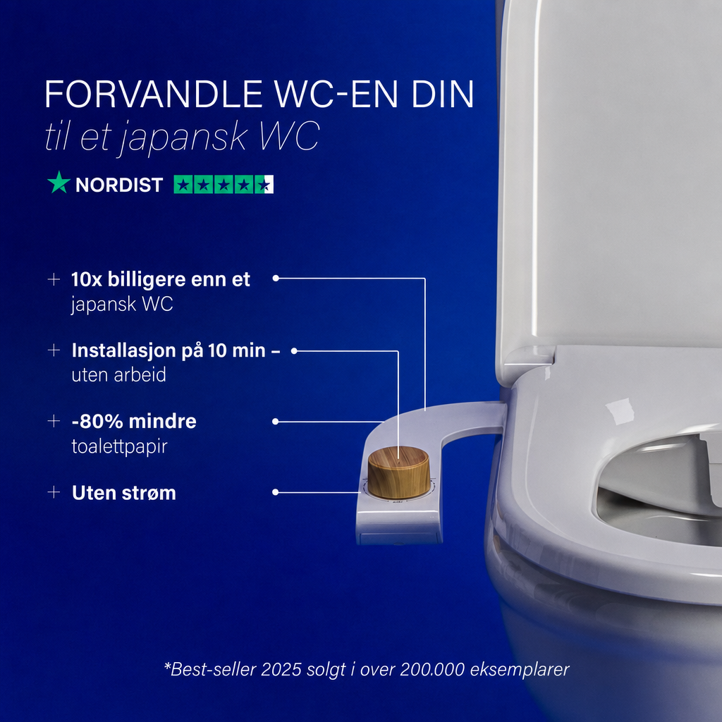 NORDIST Bidet-sett – Installeres på 5 minutter