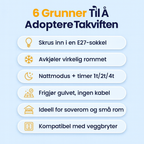 2-i-1 Takvifte med LED-lys