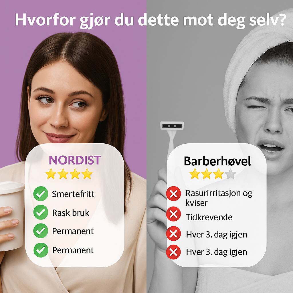 Nordist™ IPL — Permanent silkemyk hud hjemme