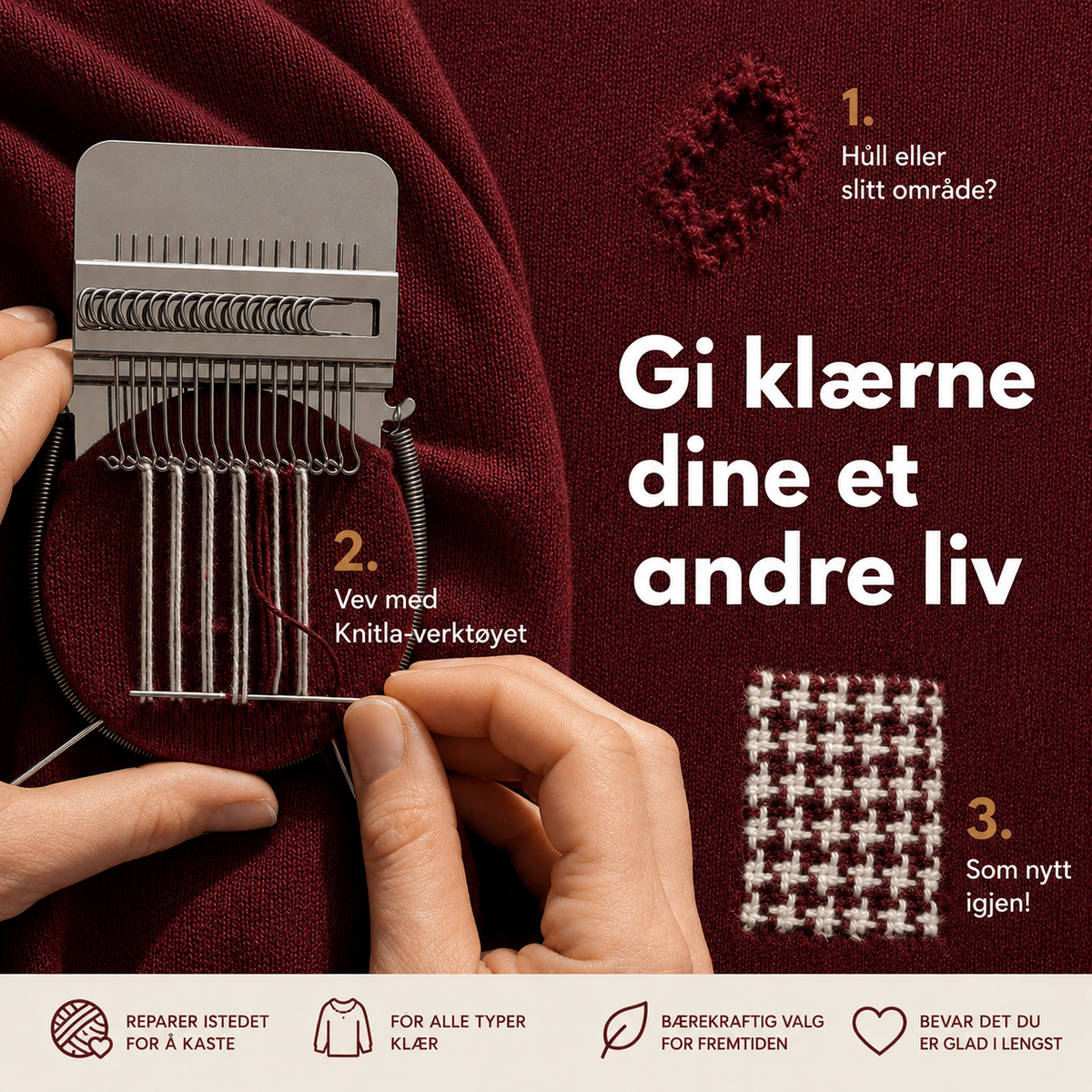 Knitla – Vev enkelt og gi klær nytt liv
