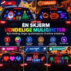 Smart LED-pikselskjerm til bilen – appstyrt tekst, farger og animasjoner