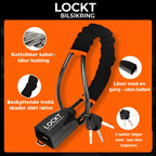 Lockt SteerGuard – Rattlås med flettet stålkabel
