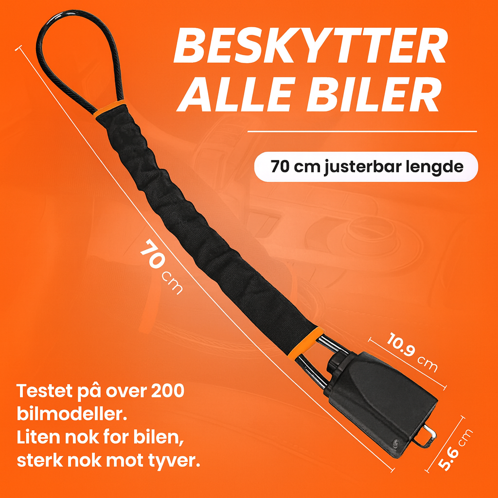 Lockt SteerGuard – Rattlås med flettet stålkabel