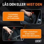 Lockt SteerGuard – Rattlås med flettet stålkabel