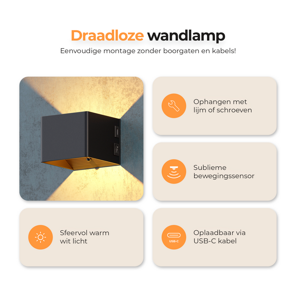 NORDIST™ Lunify Boca — Bordlampe med Stemningslys