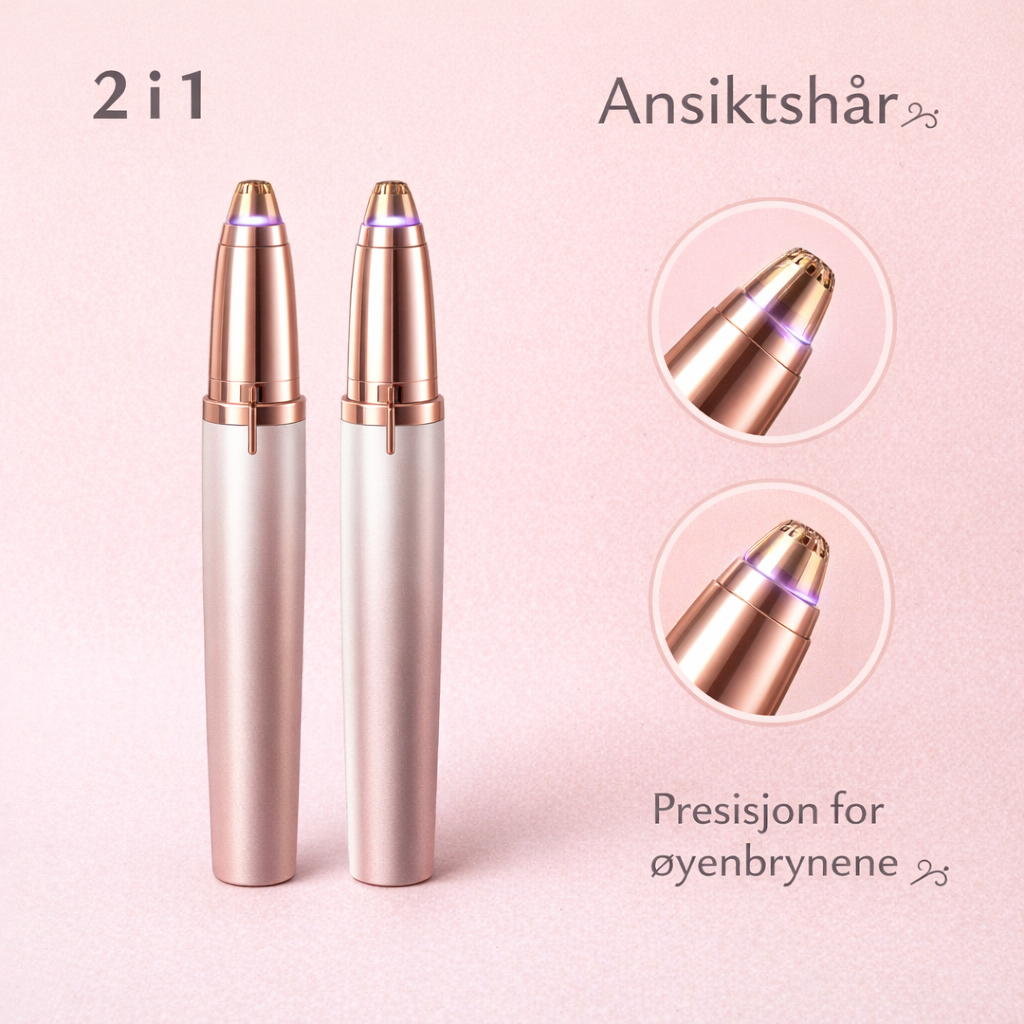 NORDIST 2 i 1 – Ansiktshår + Presisjon for øyenbrynene