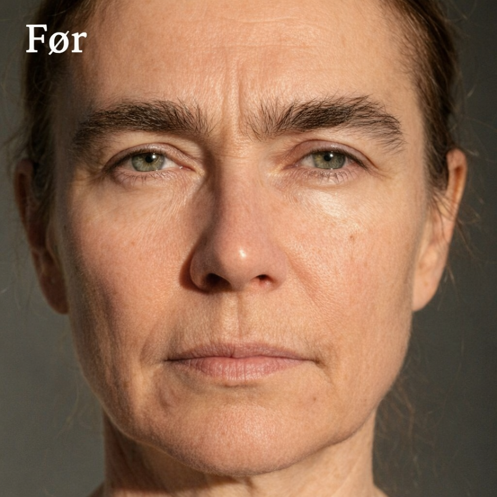 Før – ujevne bryn