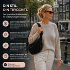 LUNA Skulderveske – Elegant og sikker halvmåneformet veske