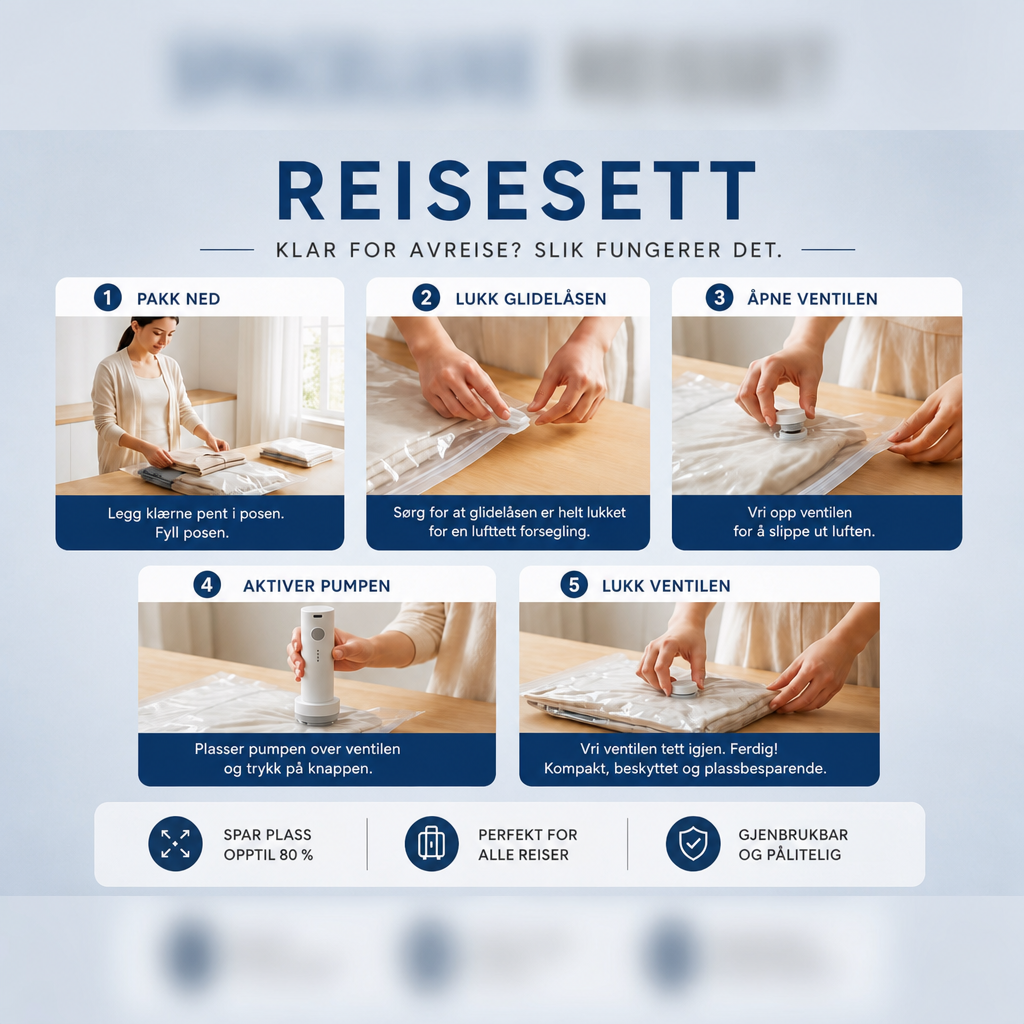 SpaceLuxe™ Reisesett | Ta med flere antrekk uten ekstra koffert