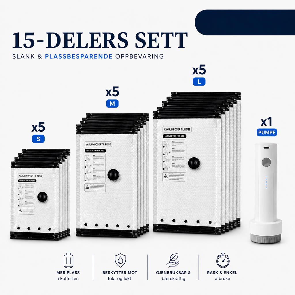 SpaceLuxe™ Reisesett | Ta med flere antrekk uten ekstra koffert