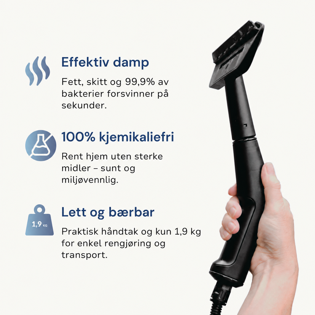 NORDIST SteamCleaner – Damprenser for hele hjemmet
