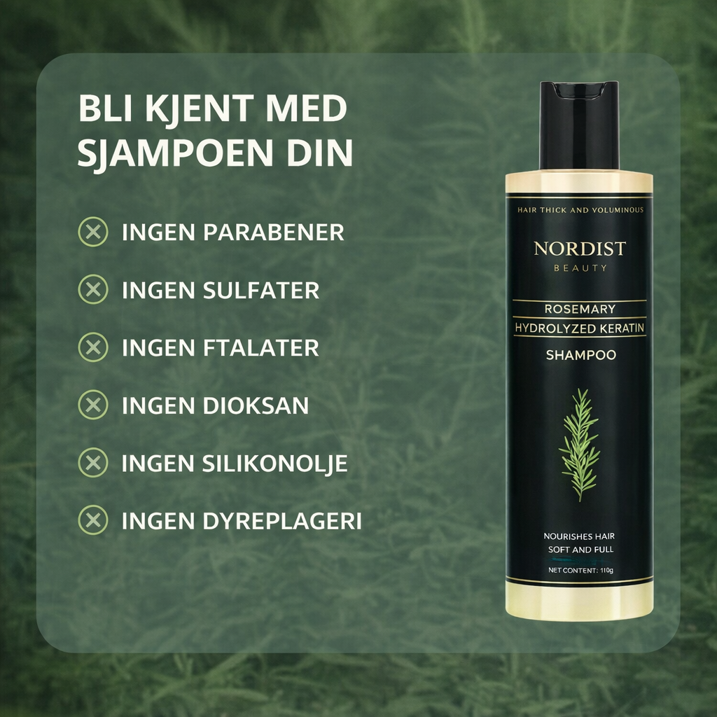 NORDIST Rosmarin Sjampo for Hårvekst