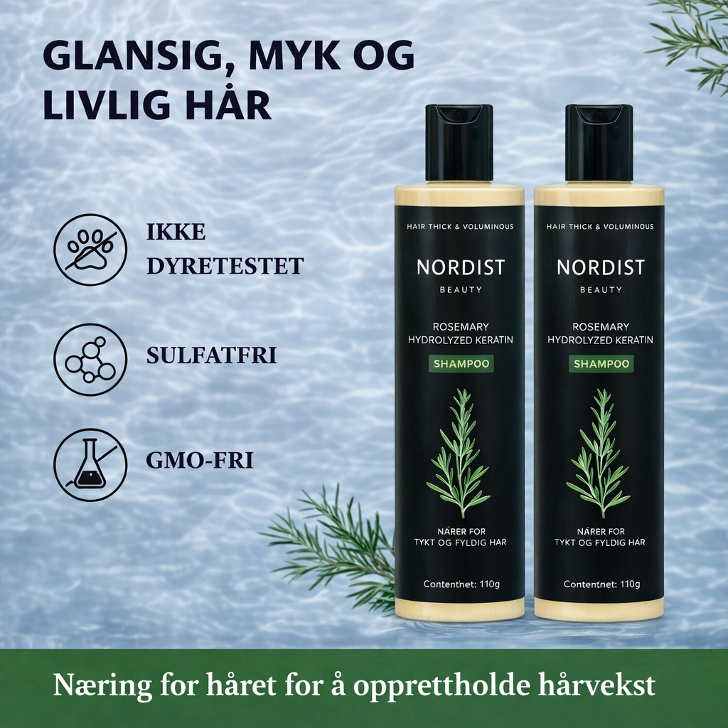 NORDIST Rosmarin Sjampo for Hårvekst
