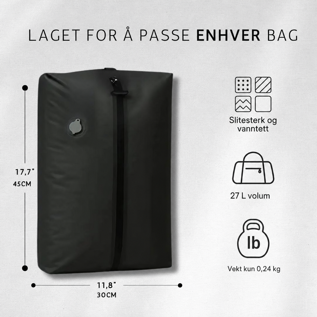 OverpackBag – Elektrisk vakuumbag som halverer bagasjen