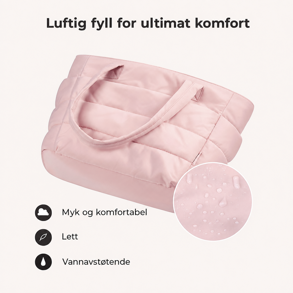 PuffyTote – Stilig, romslig og lett vatert shopper