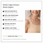 Singlet med innebygd BH – støtte uten bøyle, strikk eller lås