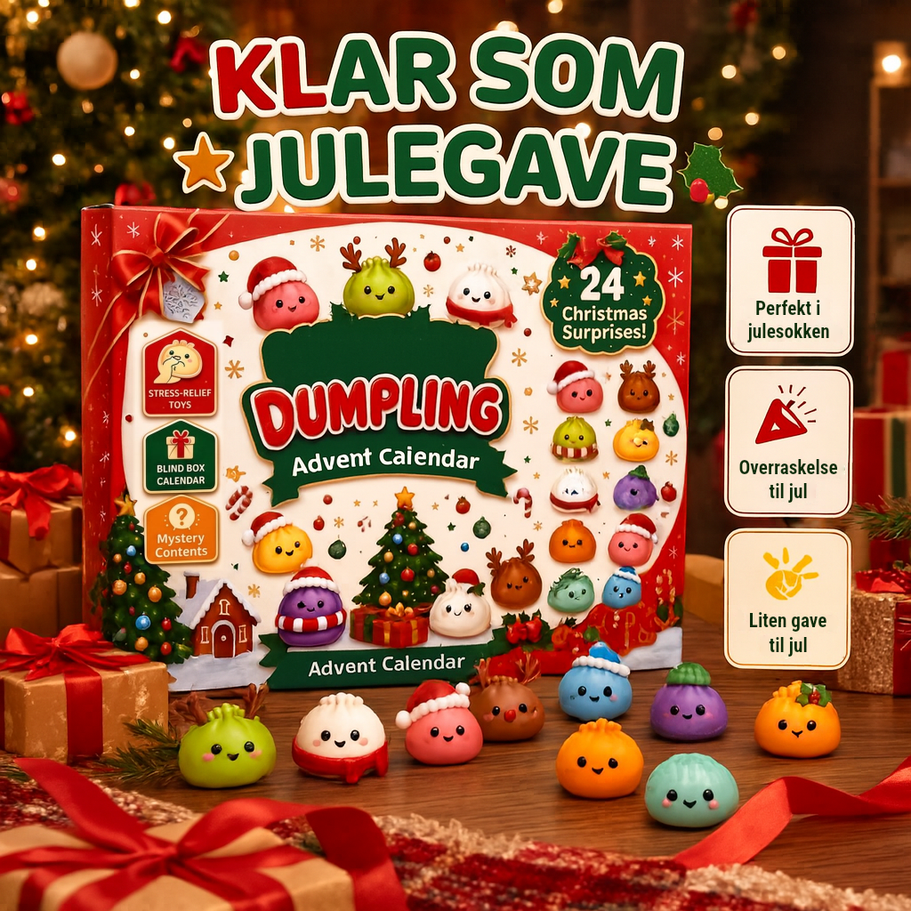 Julekalender 2026 – 24 søte squishy-dumplings