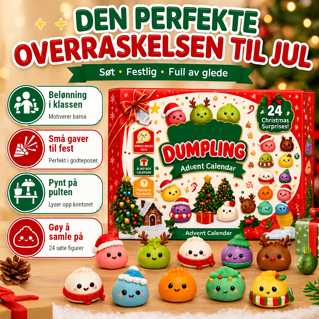 Julekalender 2026 – 24 søte squishy-dumplings