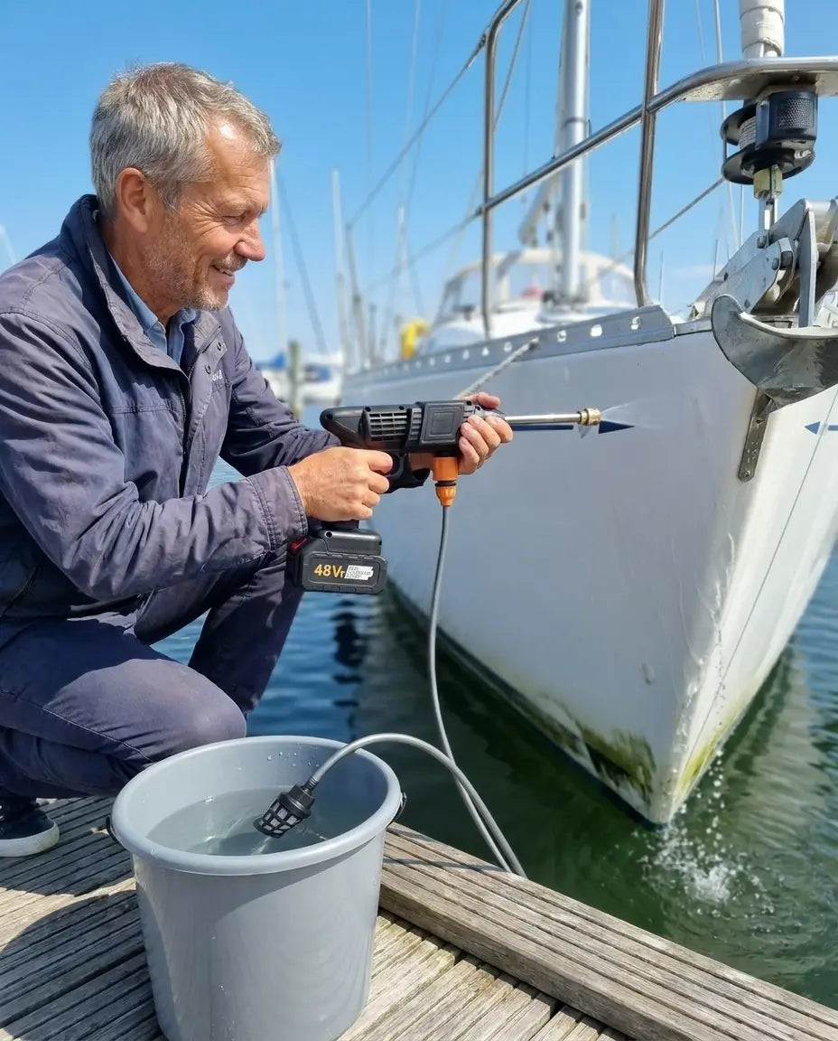 Trykkvaskeren Pro – batteridrevet høytrykksvasker