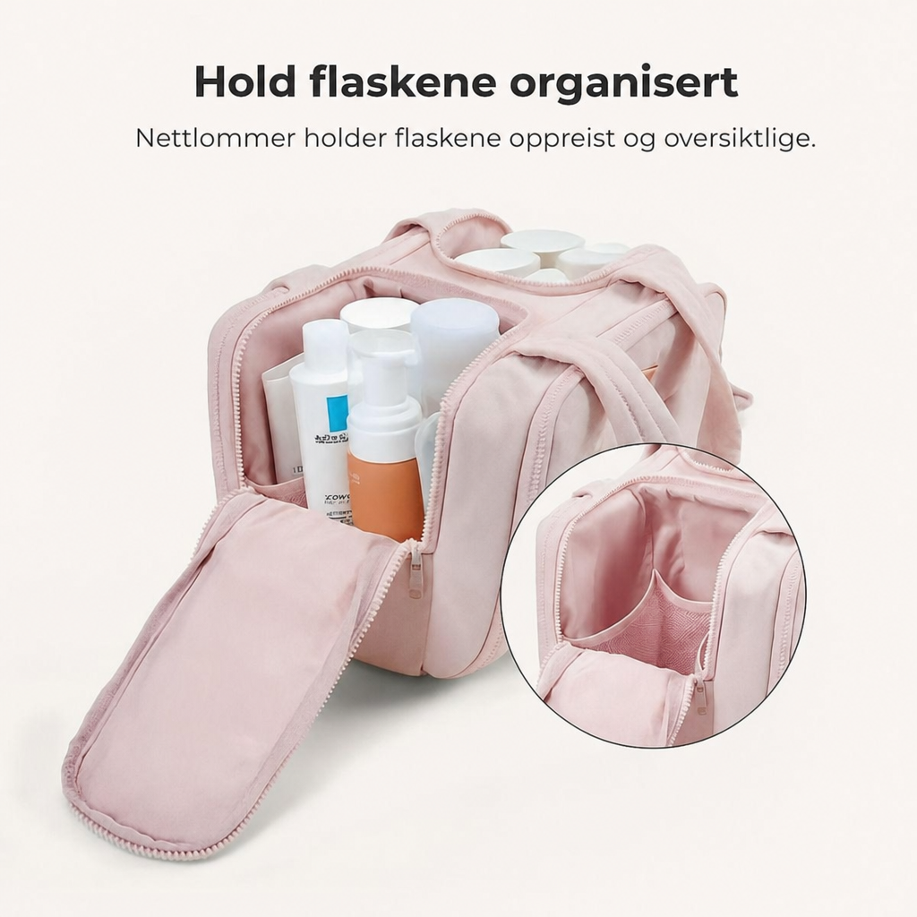 VoyageBag – Smart og vanntett toalettveske for reise
